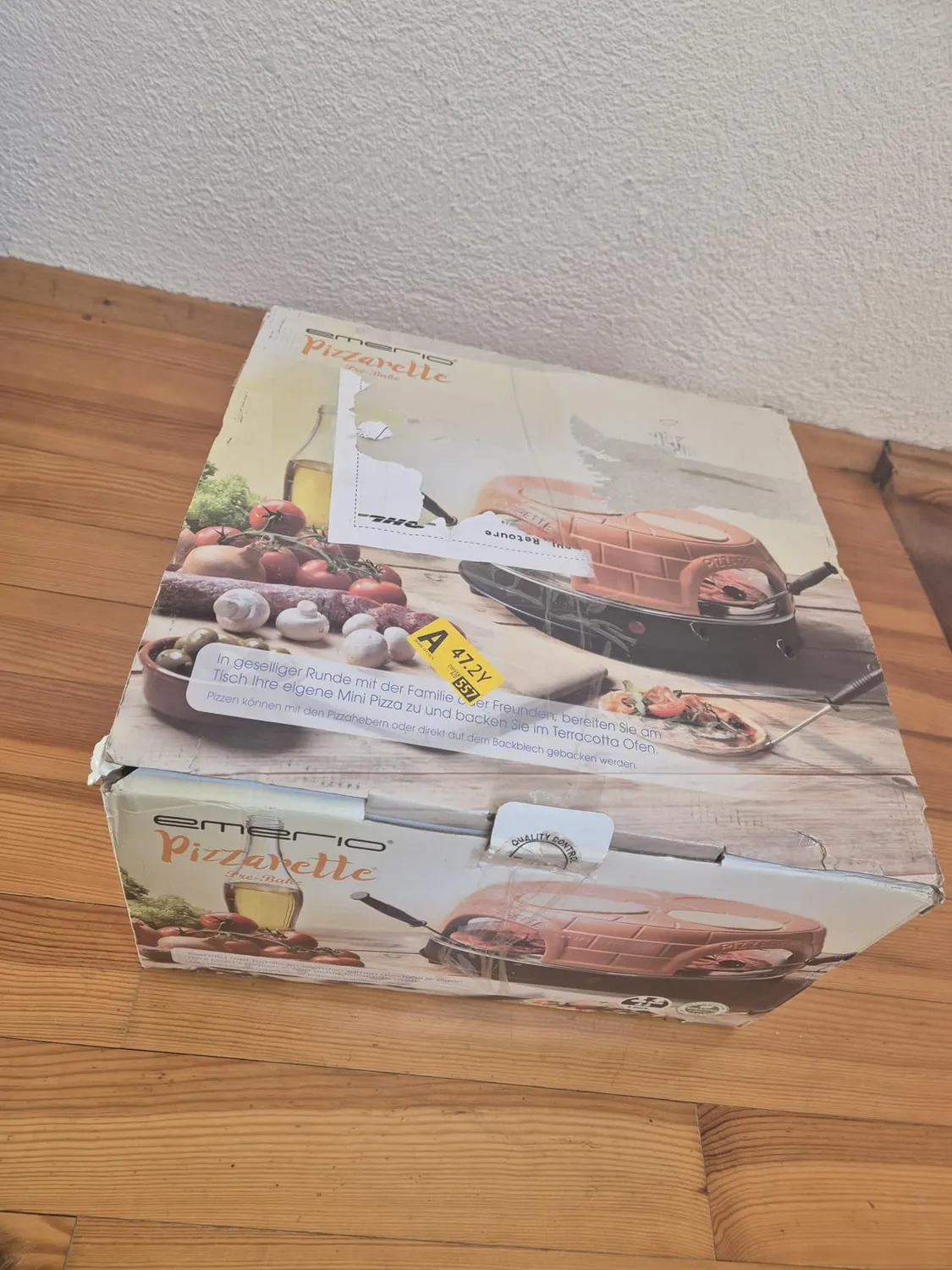 Emerio PIZZARETTE Duo PO-122250 Pizzaofen für 2 Personen Terracotta
