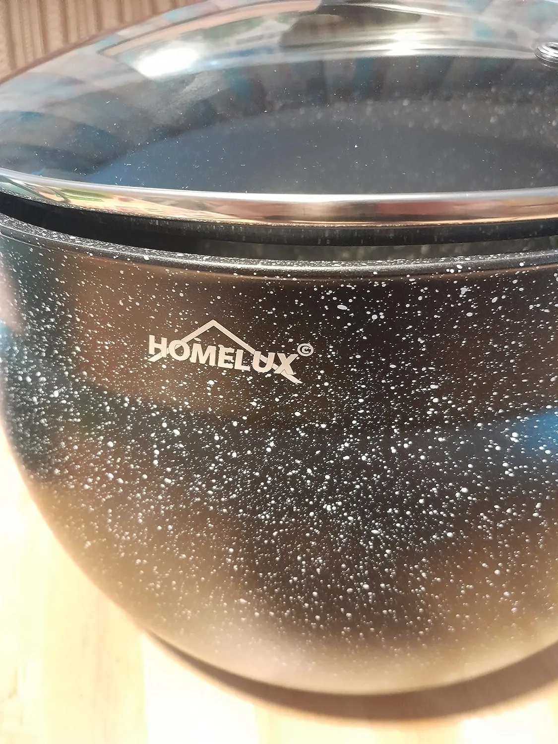 HOMELUX Kochtopf 20cm 4 Liter mit Glasdeckel antihaft