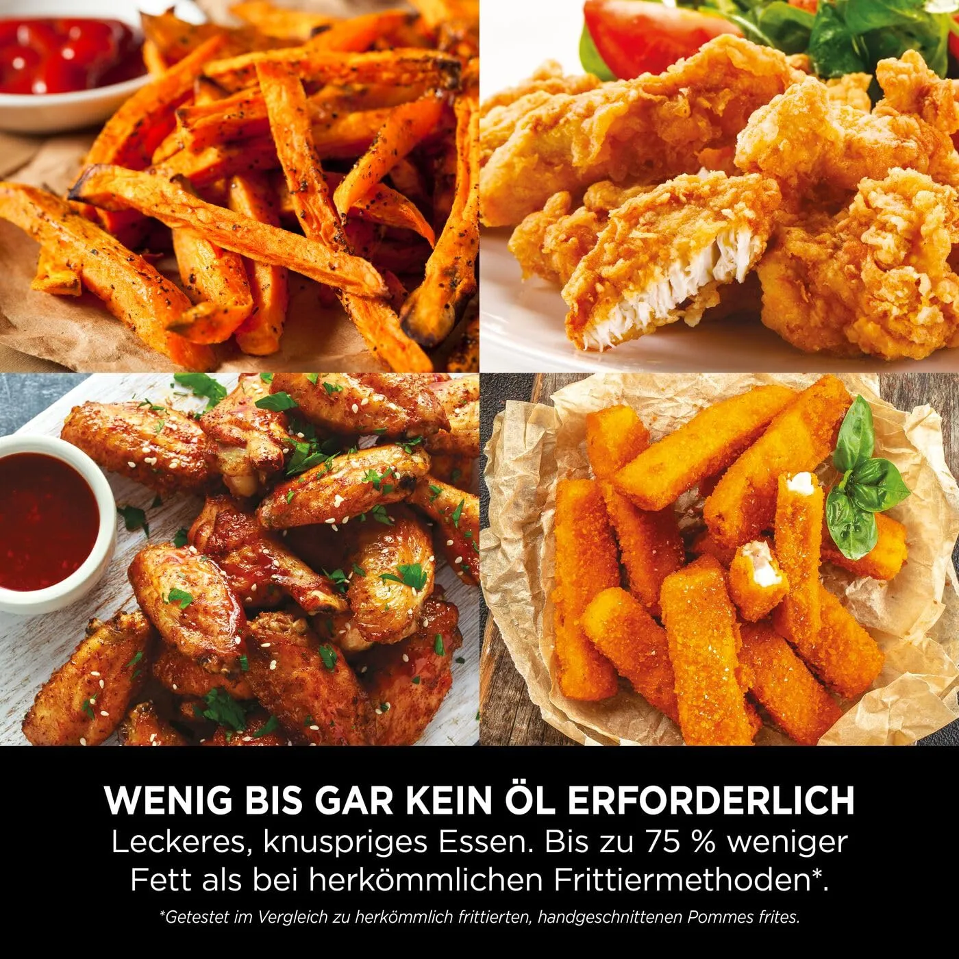 Ninja 3-in-1 Heißluftfritteuse Schwarz 4,7 l AirCrisp