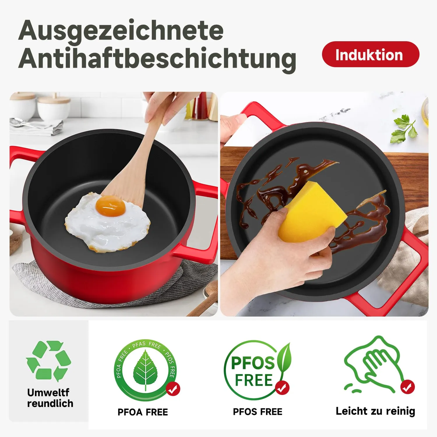 HOMELUX Kochtopf 12 cm 0,6 L Antihaft mit Deckel