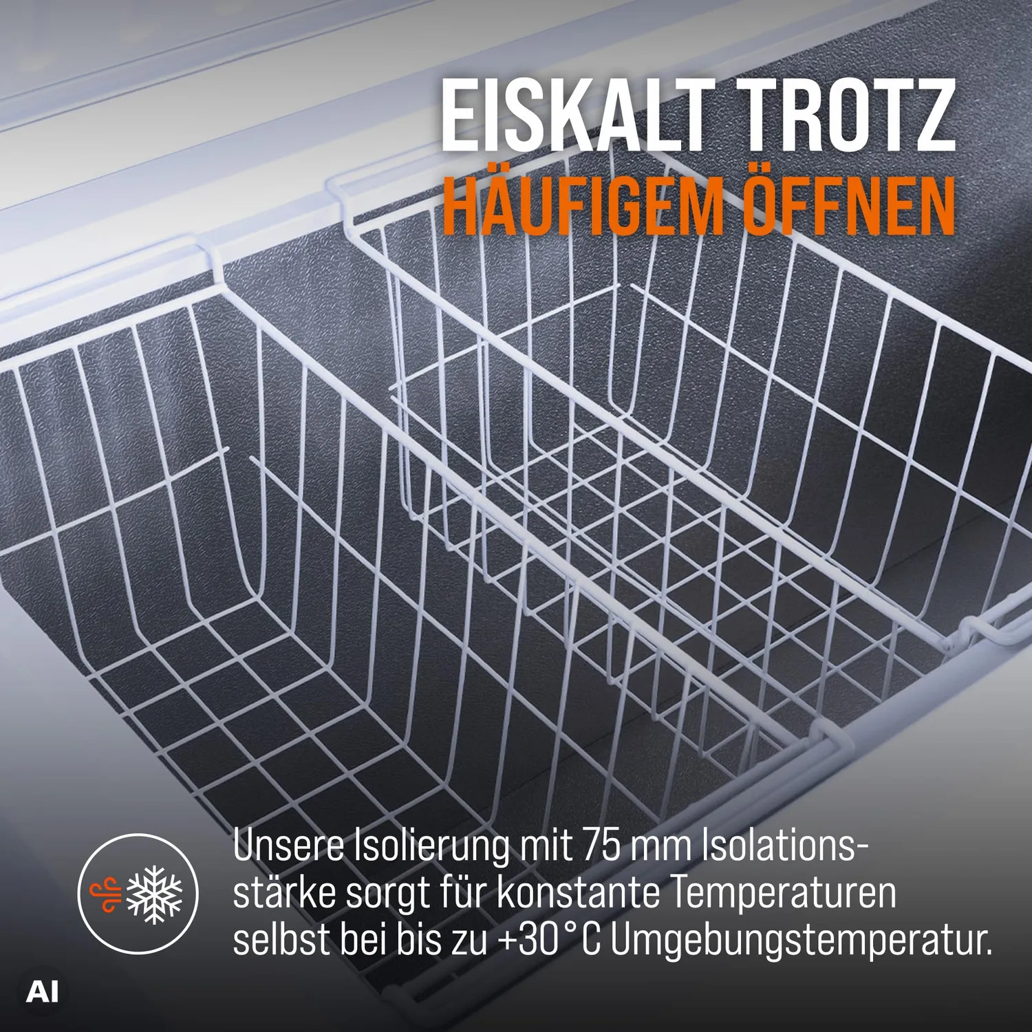 GastroHero ECO 550 Tiefkühltruhe 450 L abschließbar