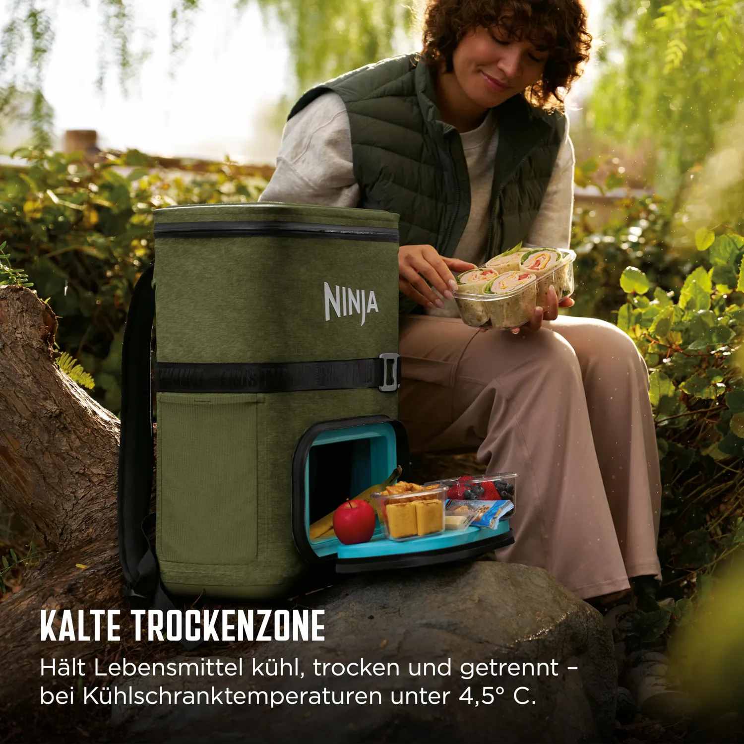 Ninja FrostVault Kühlrucksack Olivgrün 24 Dosen