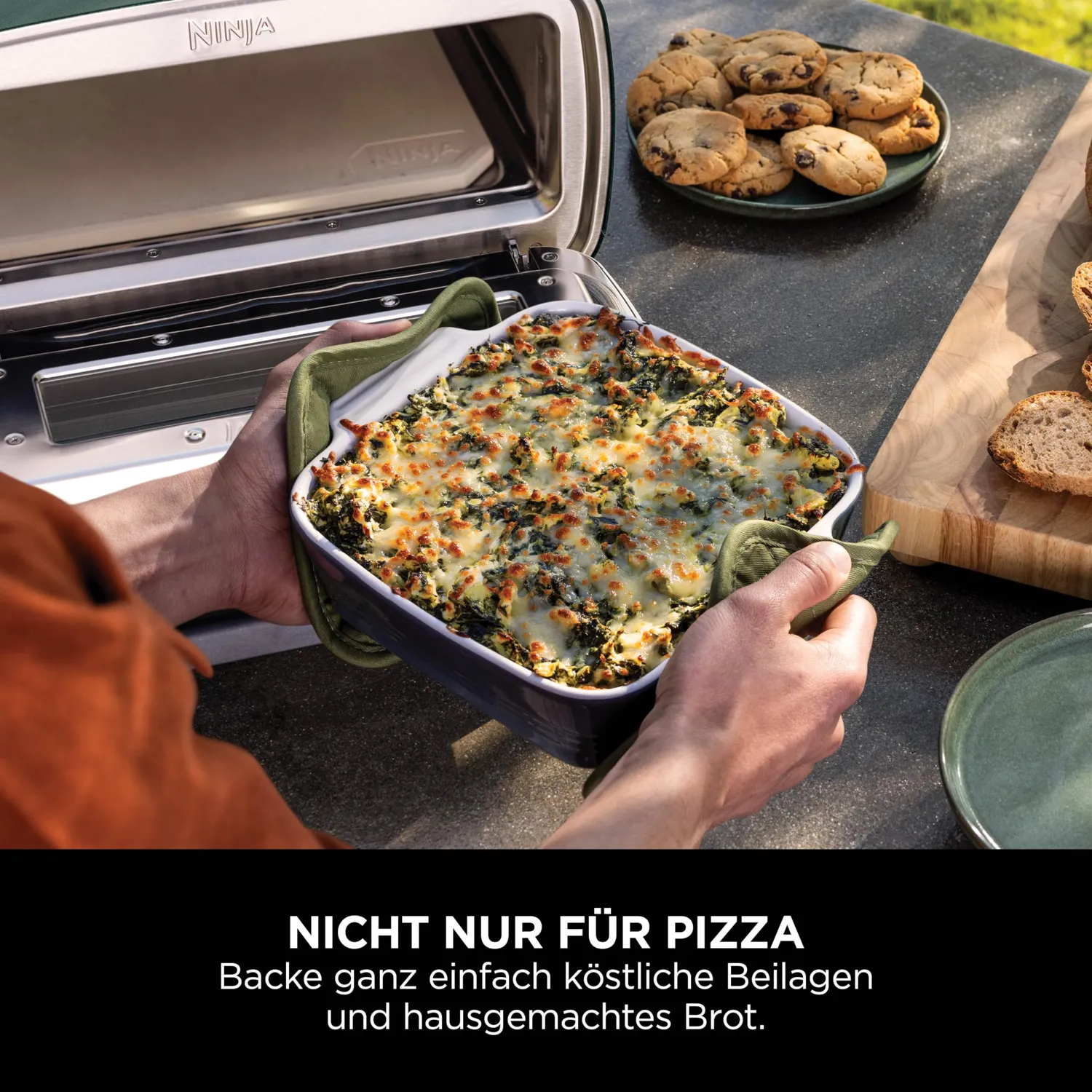 Ninja Artisan Pizzaofen 4-in-1 Grün 30 cm Bundle
