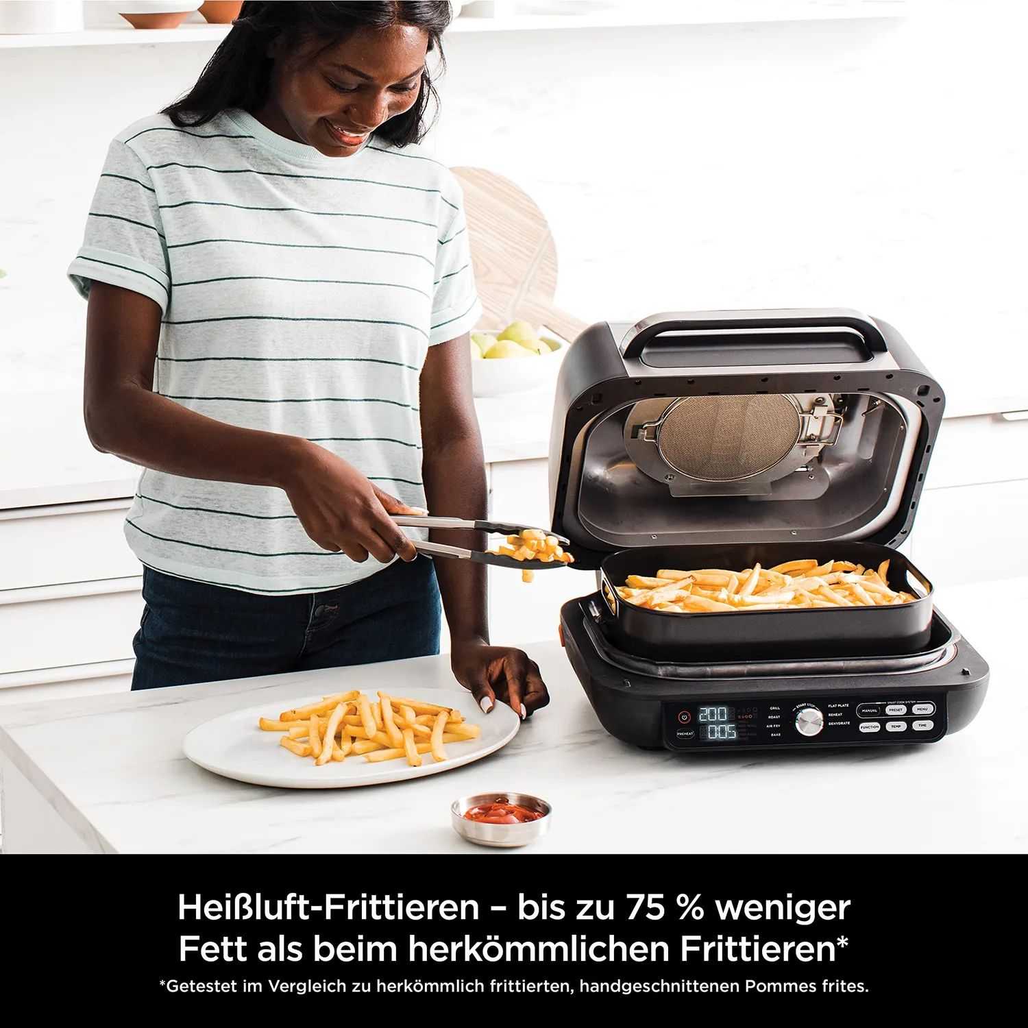 Ninja Foodi MAX PRO Grill Air Fryer 3,8L Silber-Schwarz