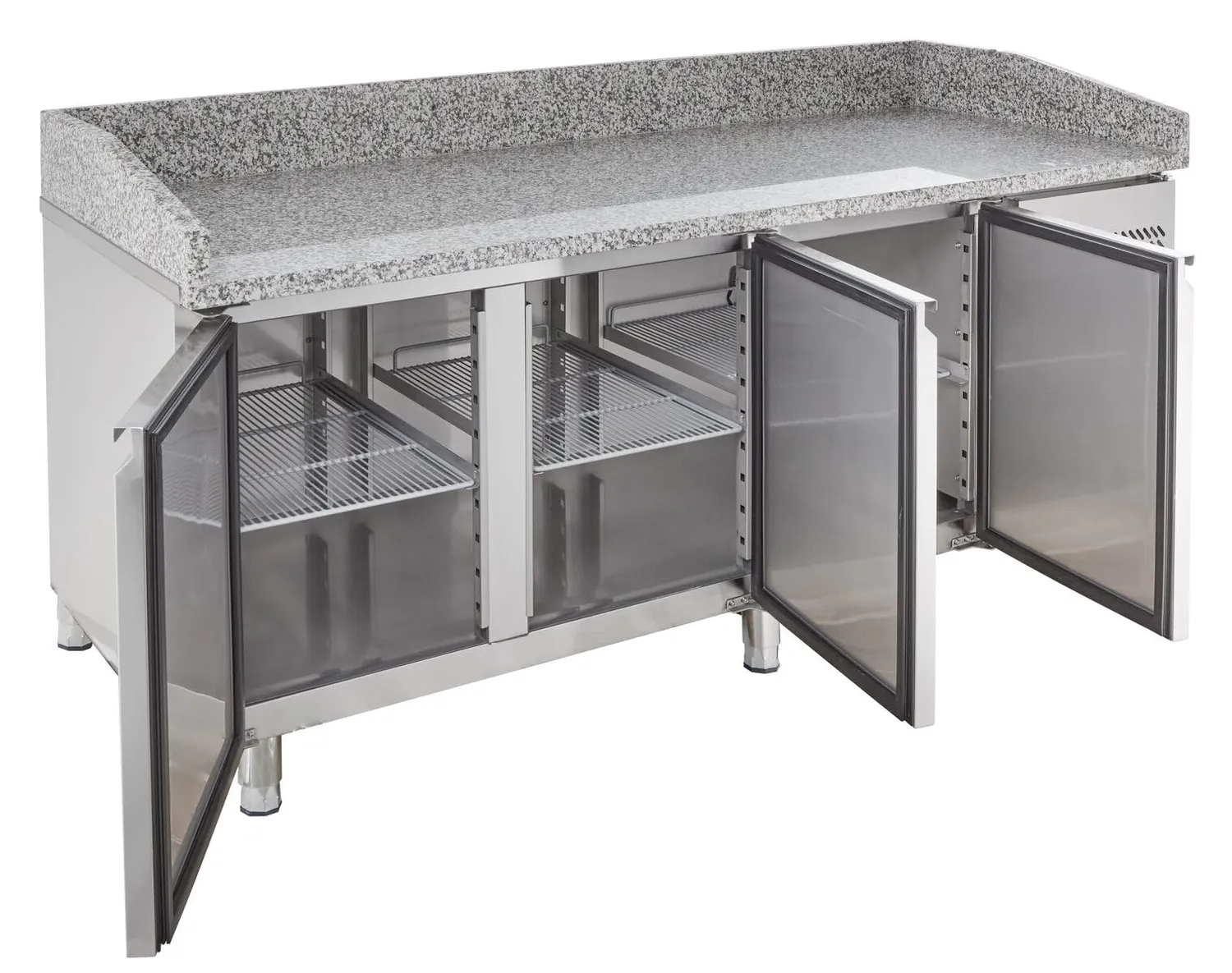 GastroHero PZH3600TN Pizzatisch 580 L Granit 3-türig R290