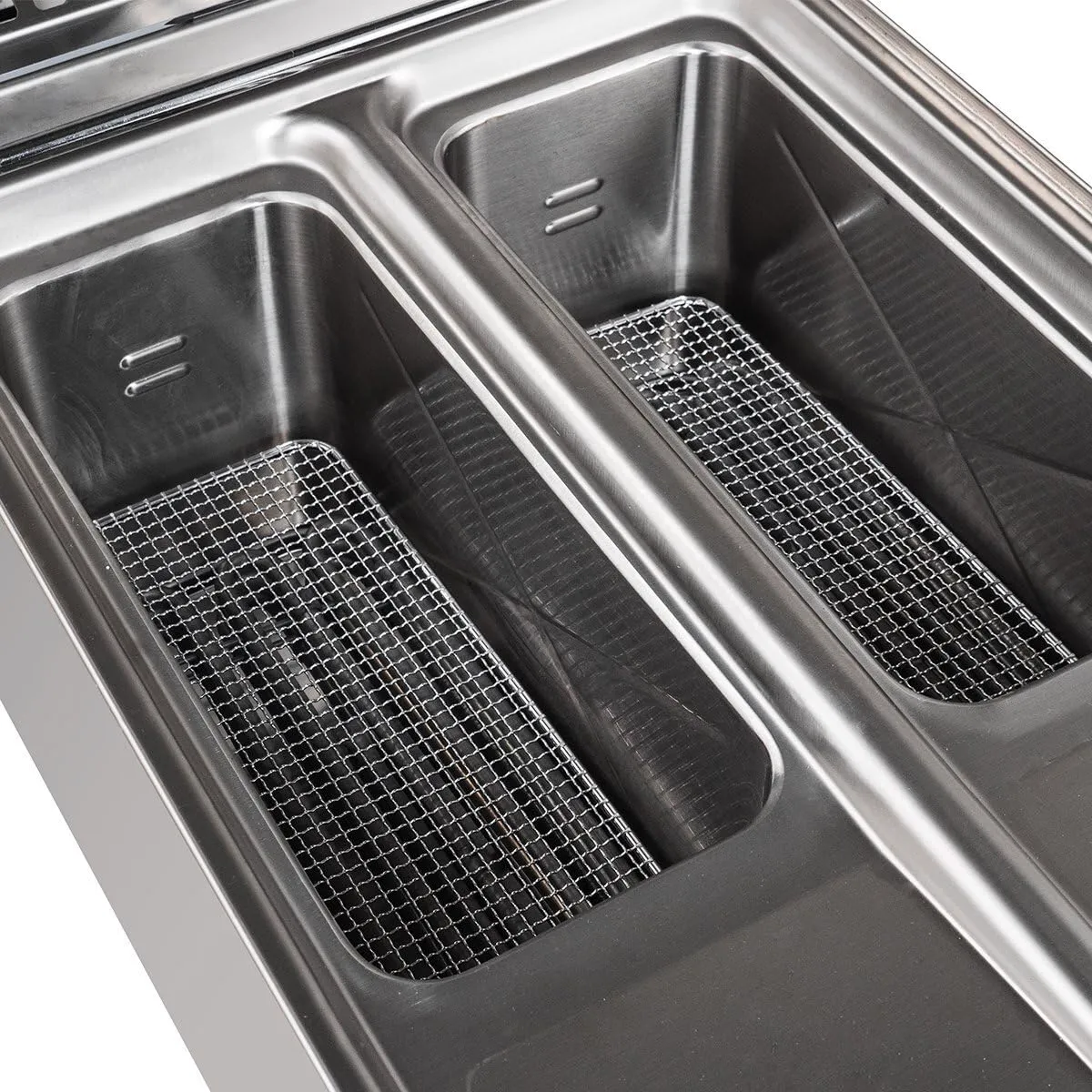 GastroHero Serie 77-40/70 Fritteuse 6+6L Tischgerät Edelstahl