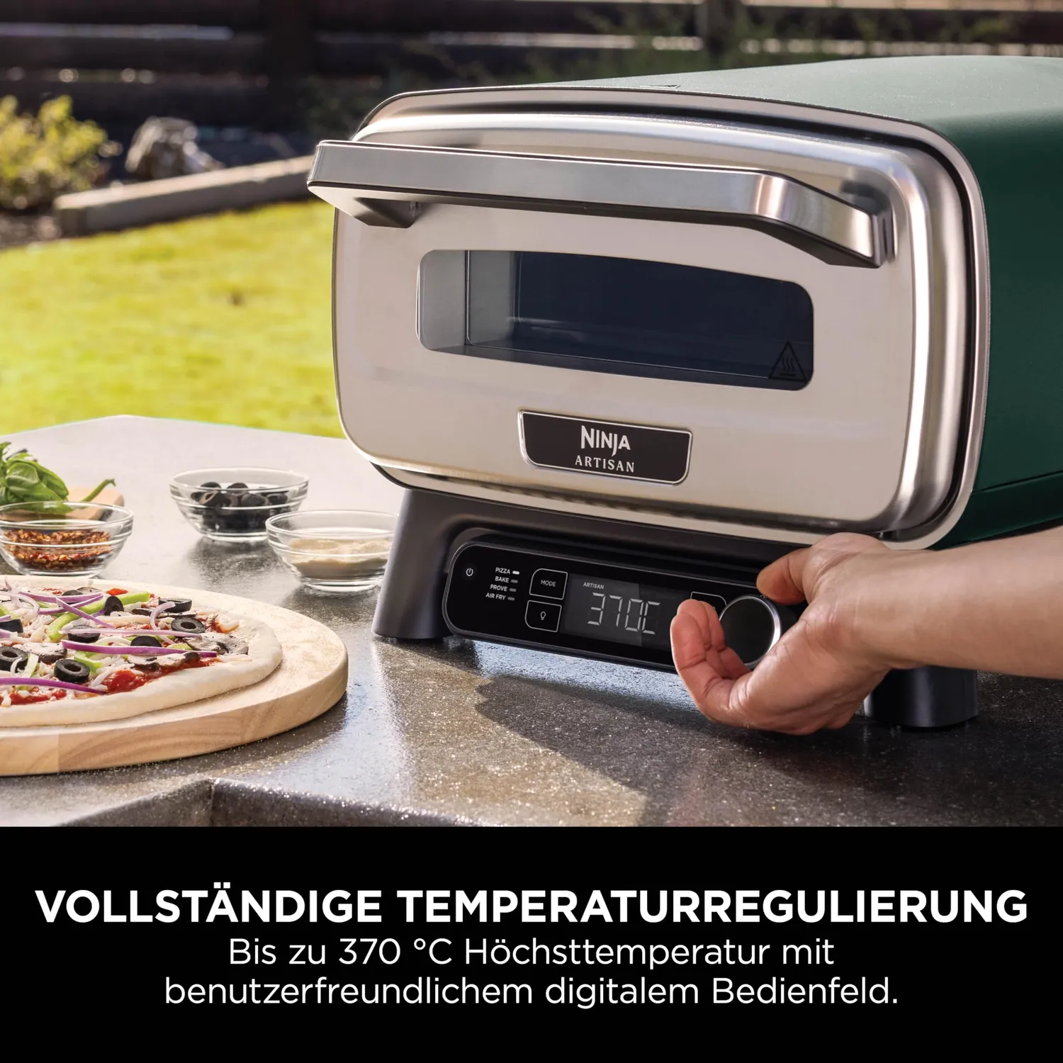 Ninja Artisan Pizzaofen 4-in-1 Grün 30 cm Bundle