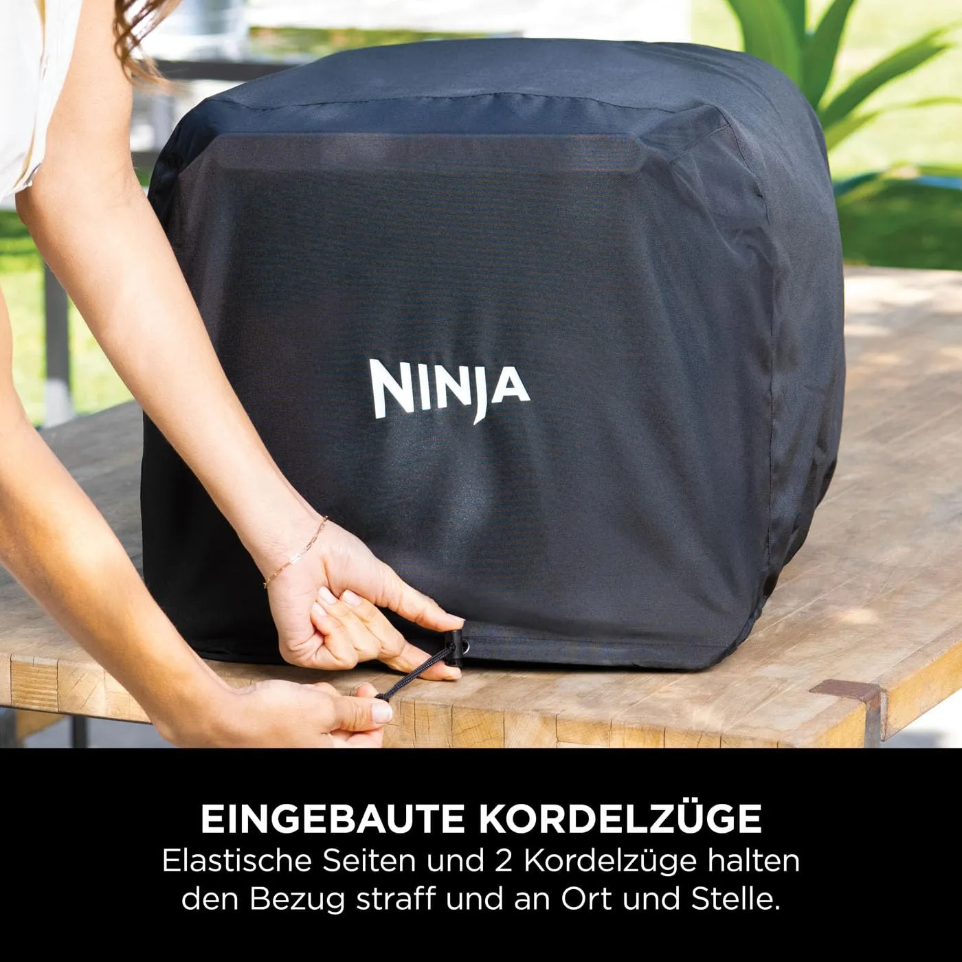 Ninja Woodfire Grillabdeckung Schwarz wasserfest OO101