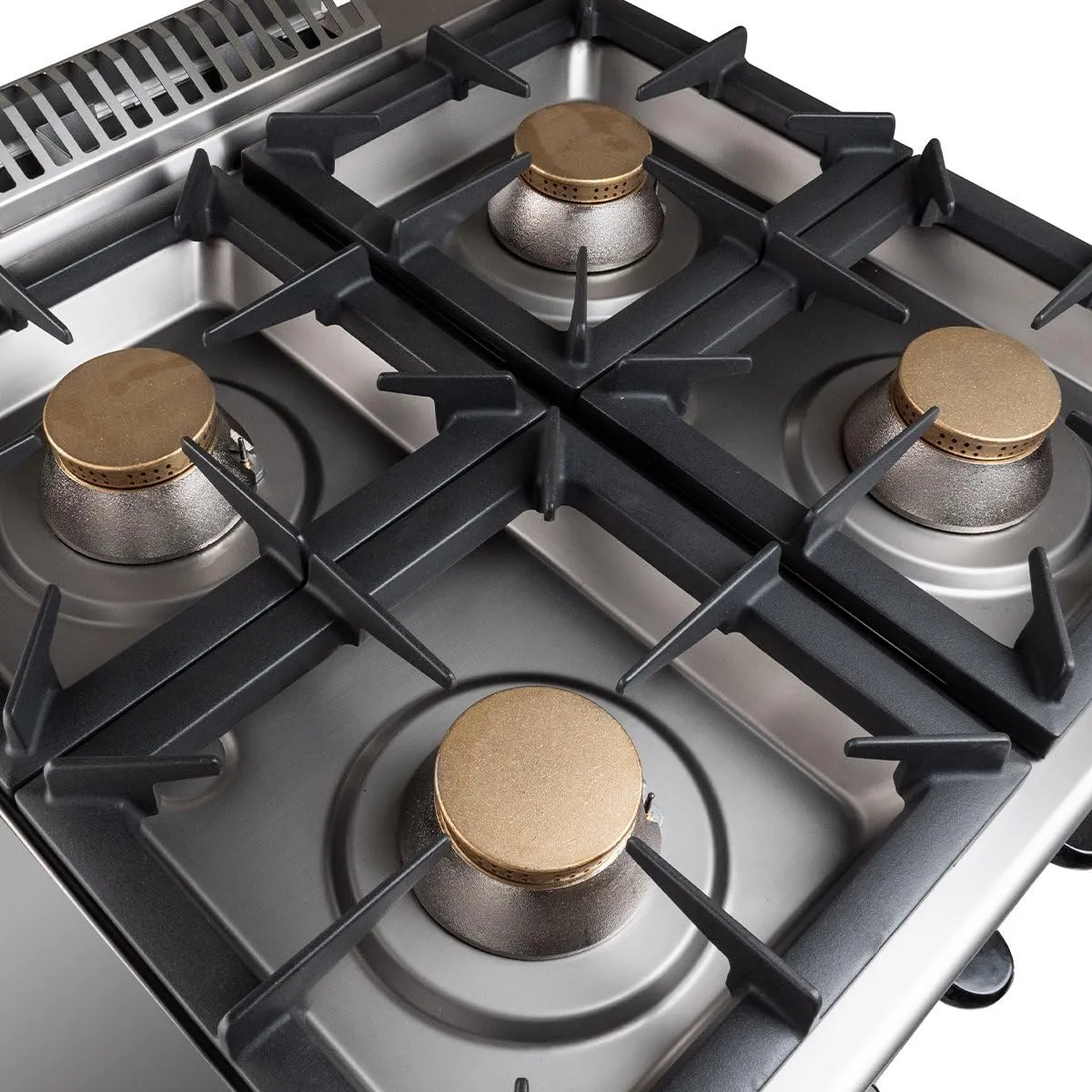 GastroHero 70/70 Gasherd 4-flammig mit Backofen 34 kW