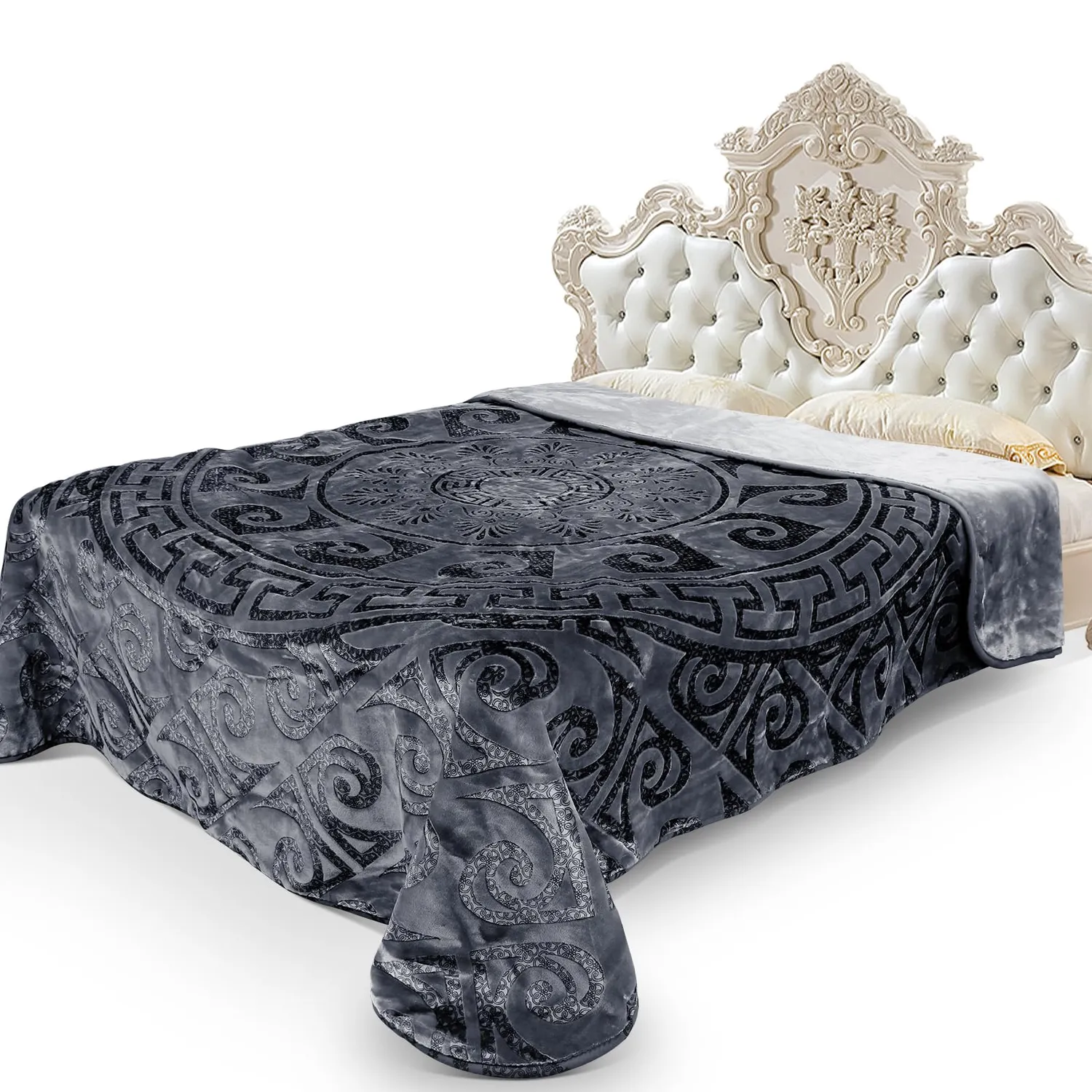 HOMELUX Kuscheldecke 200x240 cm Hellbraun flauschig