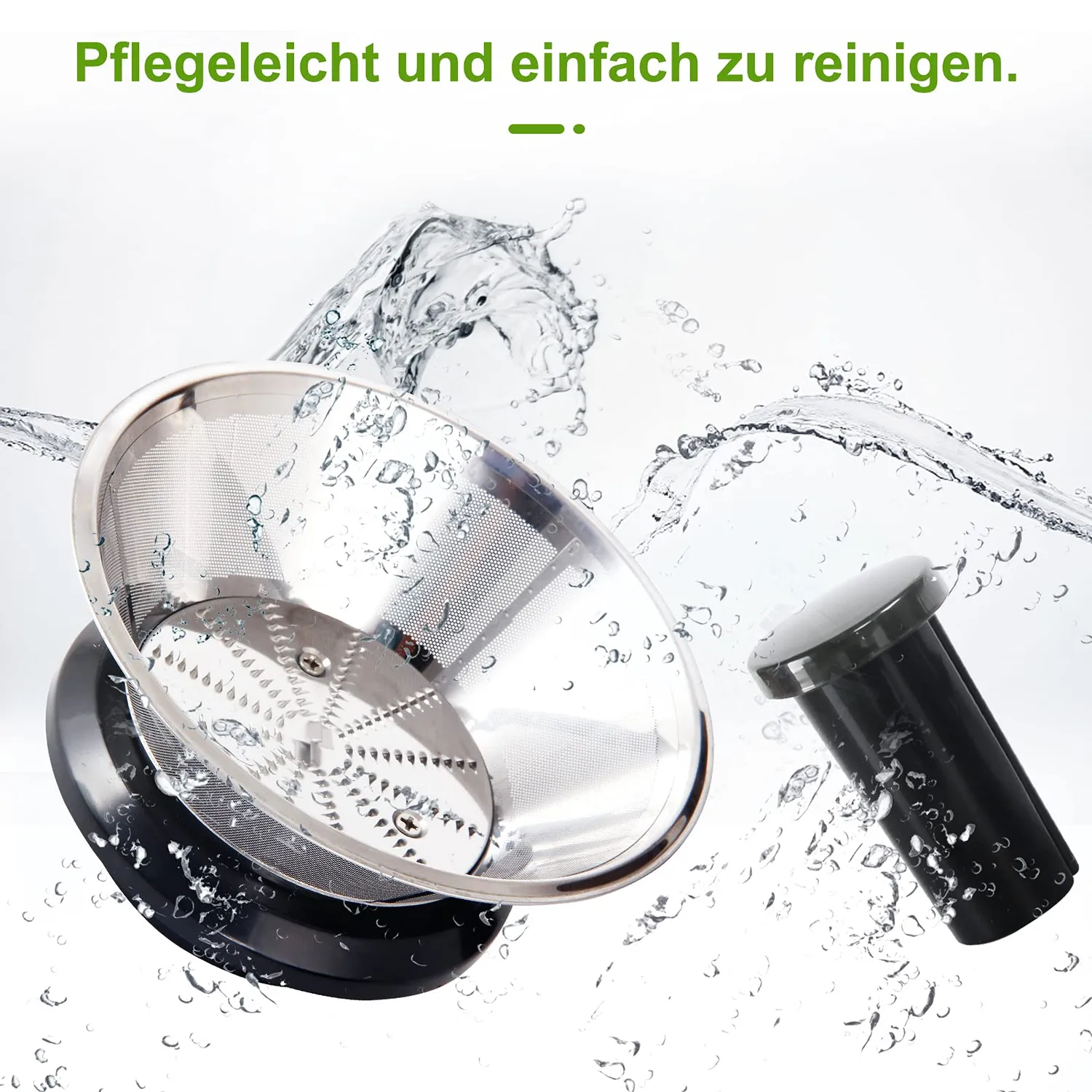 HOMELUX Entsafter 800W Edelstahl 73mm 2 Stufen