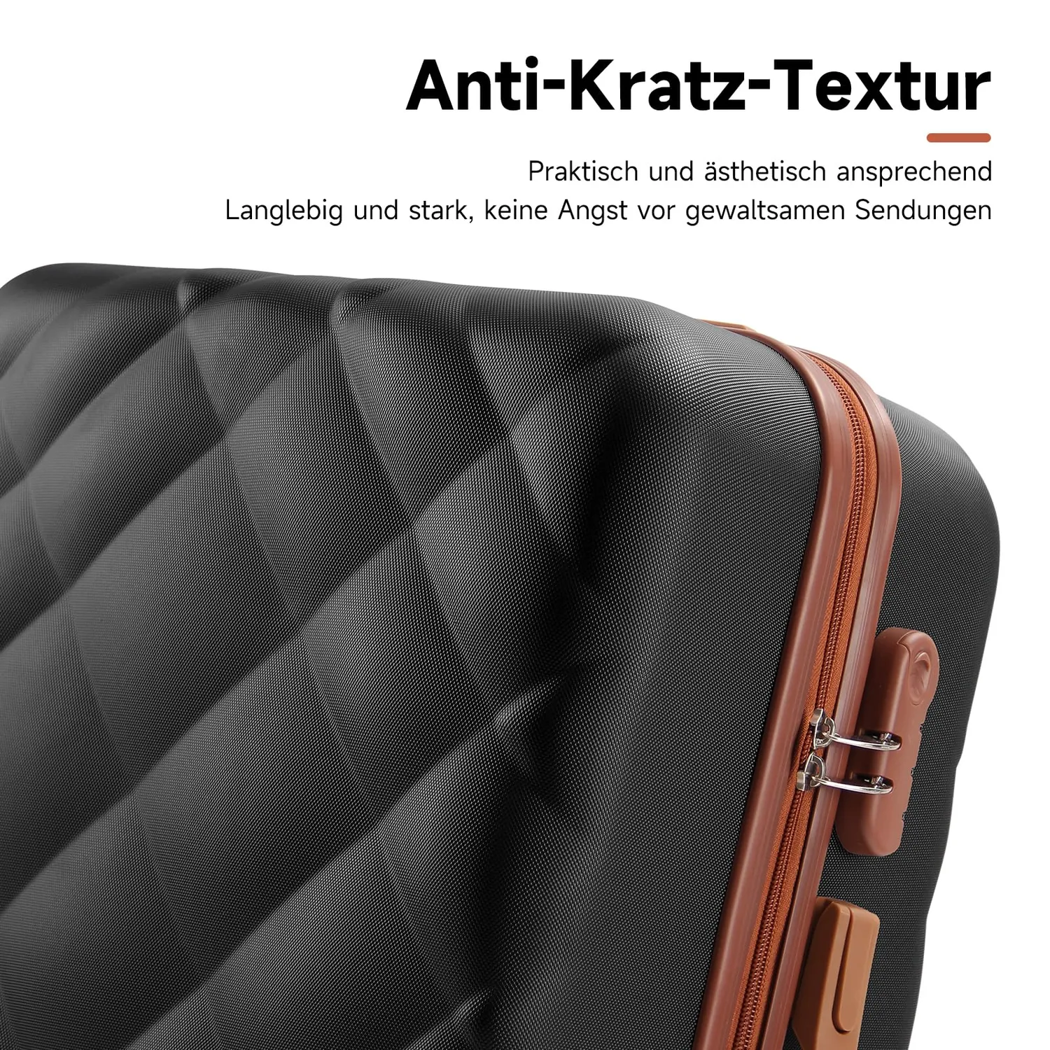HOMELUX HL092 Kofferset 3tlg Hartschale schwarz ABS