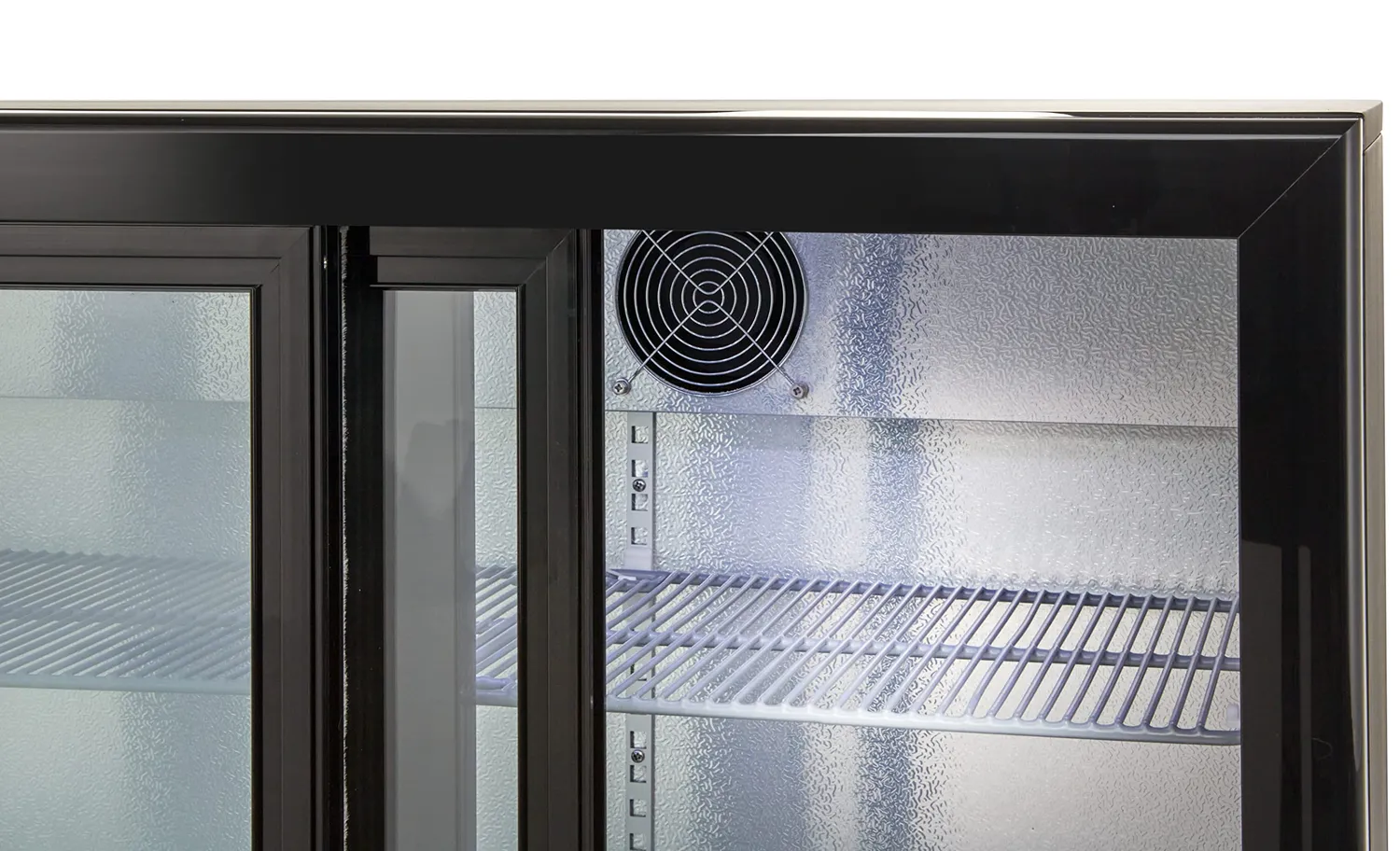 GastroHero ECO 320 Barkühlschrank Schiebetüren 337 L schwarz