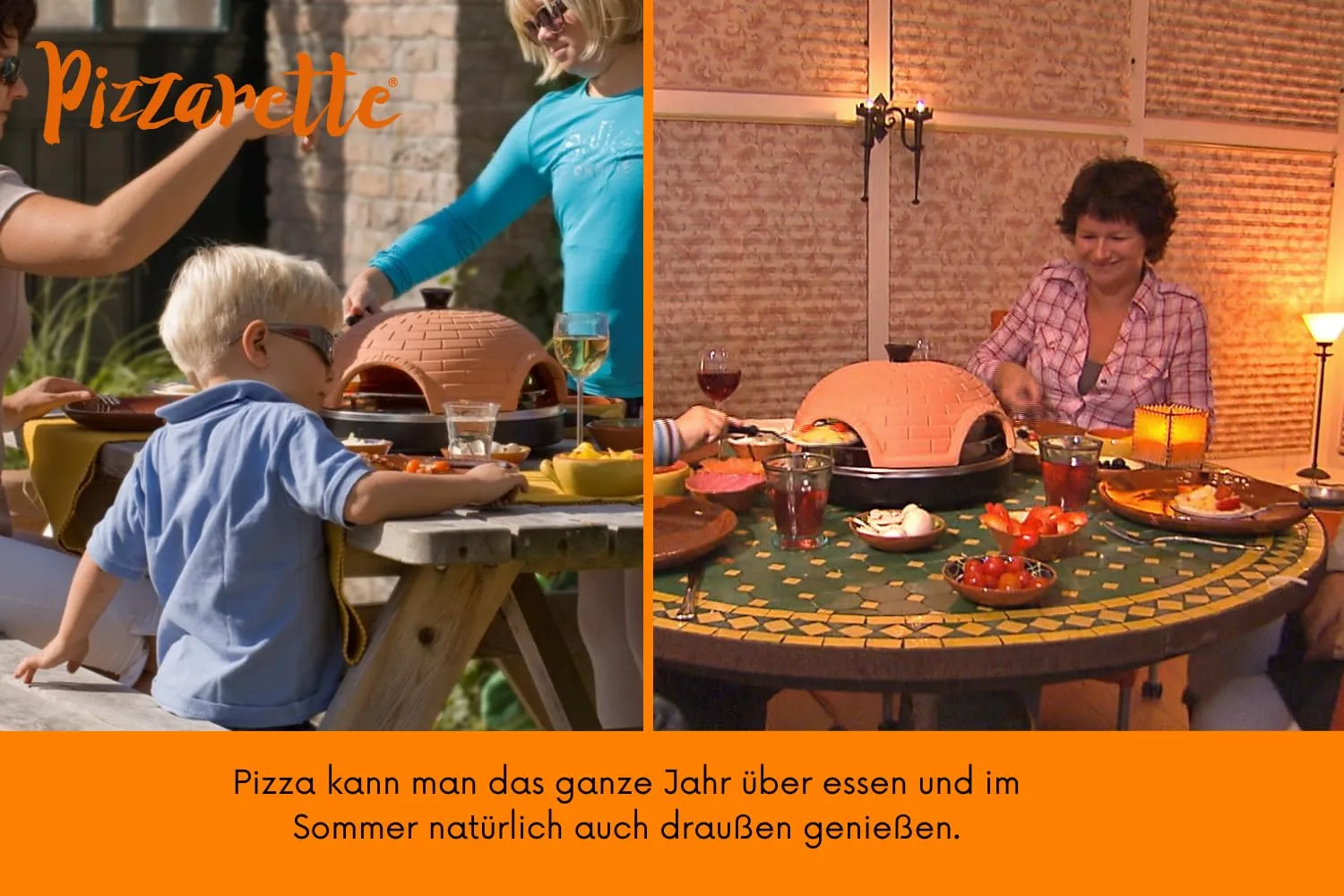 Emerio Pizzarette PO-115984 Pizzaofen 6 Personen Terracotta