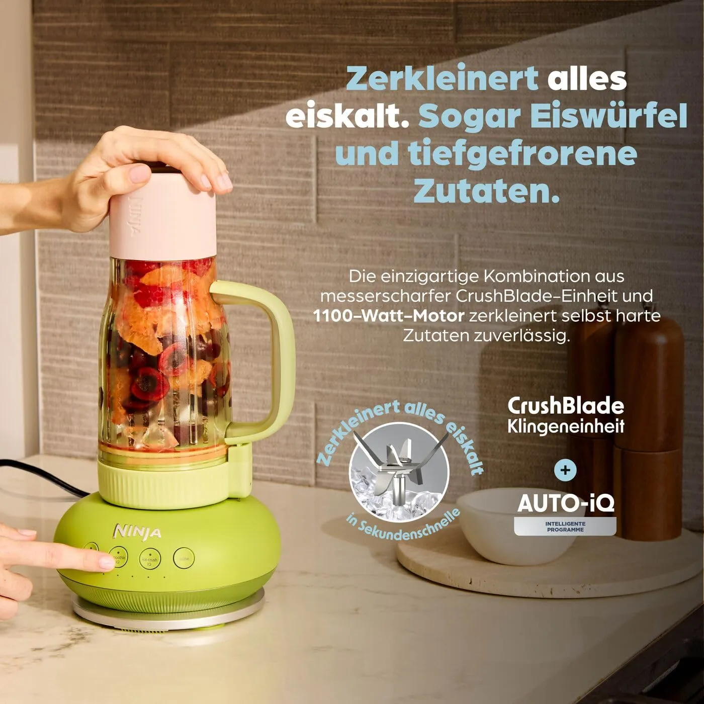 Ninja BlendBoss Mixer Pink Peppercorn 1100 W mit Reisebecher
