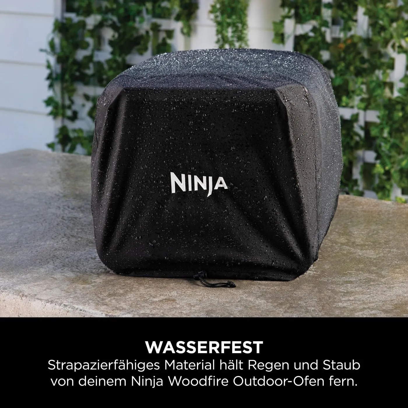 Ninja Woodfire Grillabdeckung Schwarz wasserfest OO101