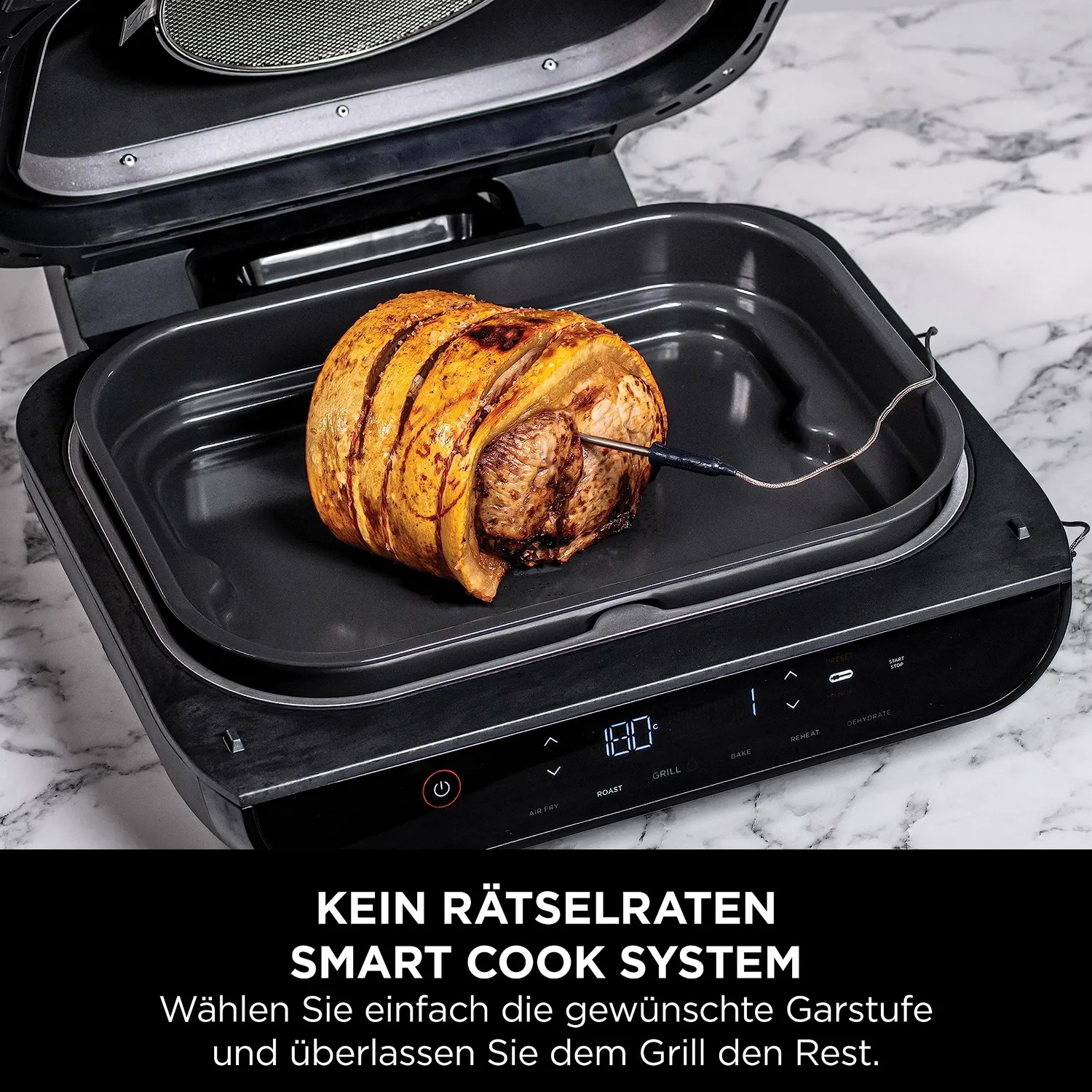 Ninja Foodi MAX AG551EUCP Grill Kupfer-Schwarz 3,8 l Sonde