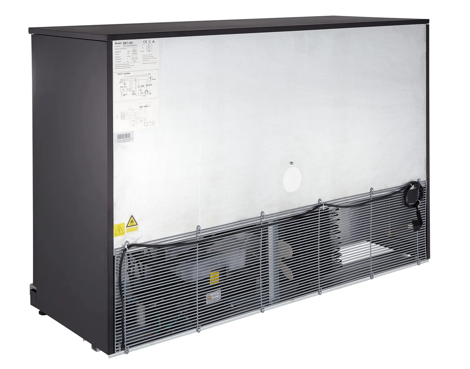 GastroHero ECO 320 Barkühlschrank 337L schwarz Glastür