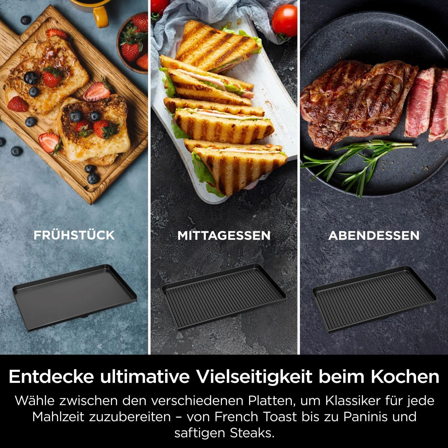 Ninja Sizzle Pro XL Indoor-Grill Plancha Silber Schwarz Keramik