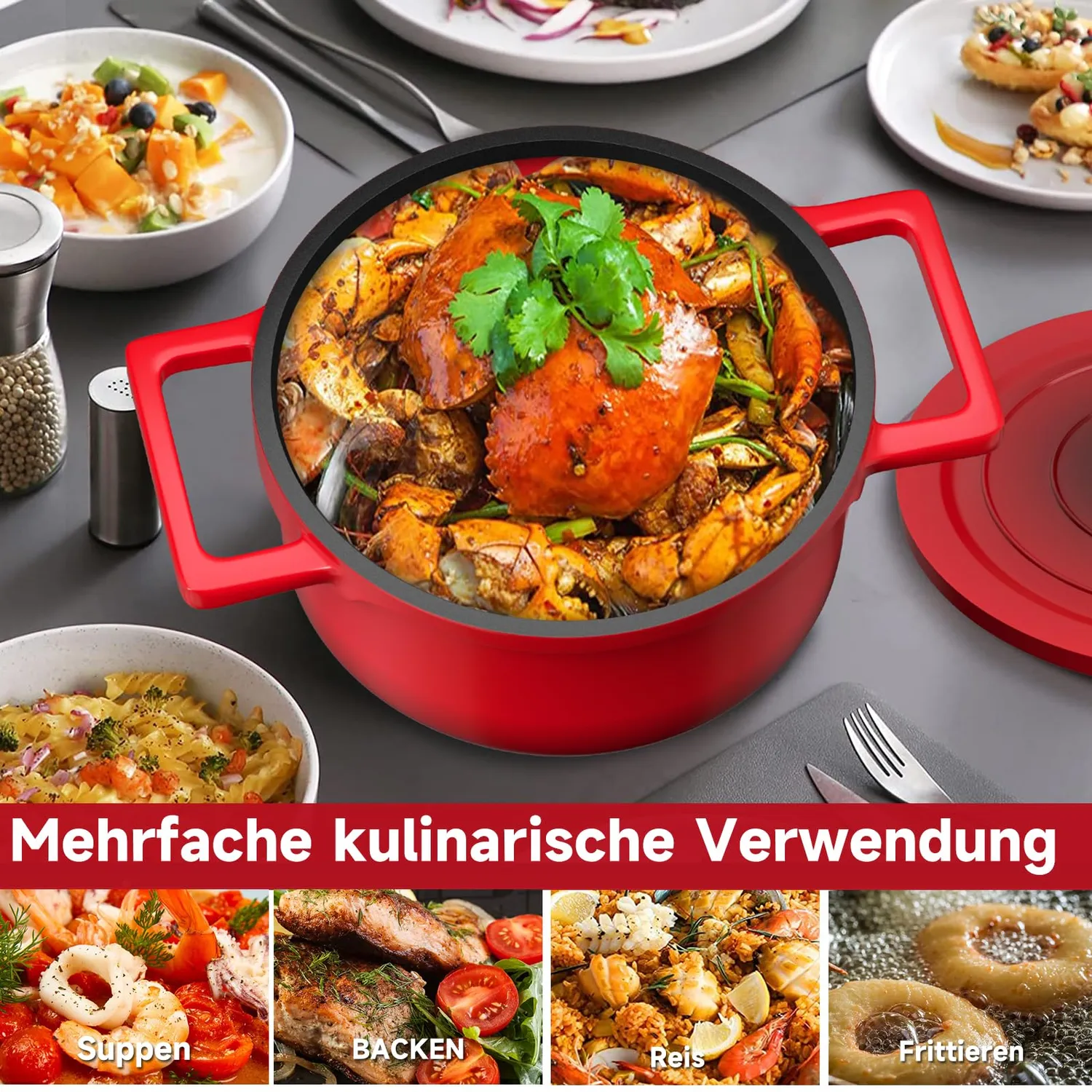 HOMELUX Kochtopf 12 cm 0,6 L Antihaft mit Deckel
