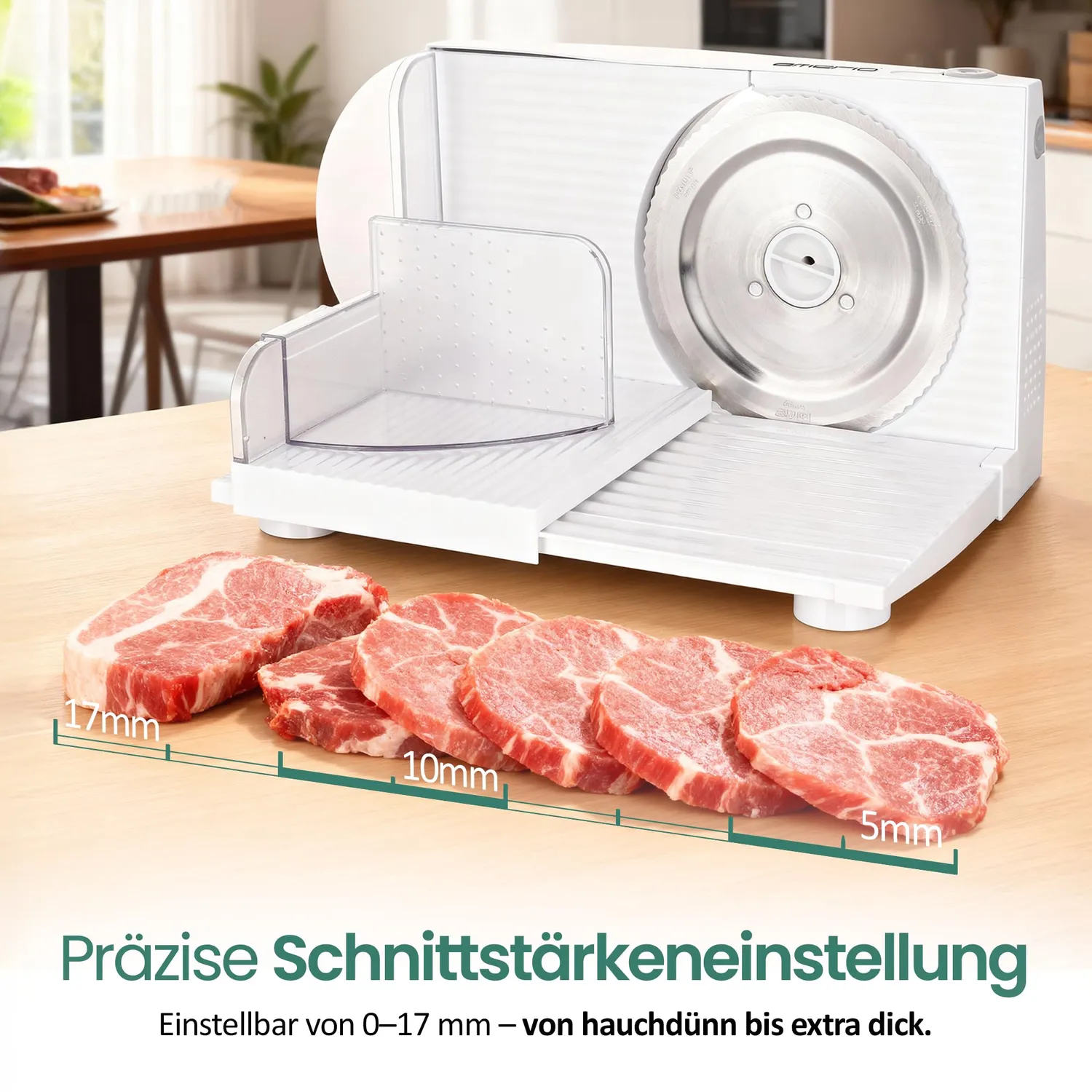 Emerio MS-125000 Allesschneider weiß 100W 0-17mm