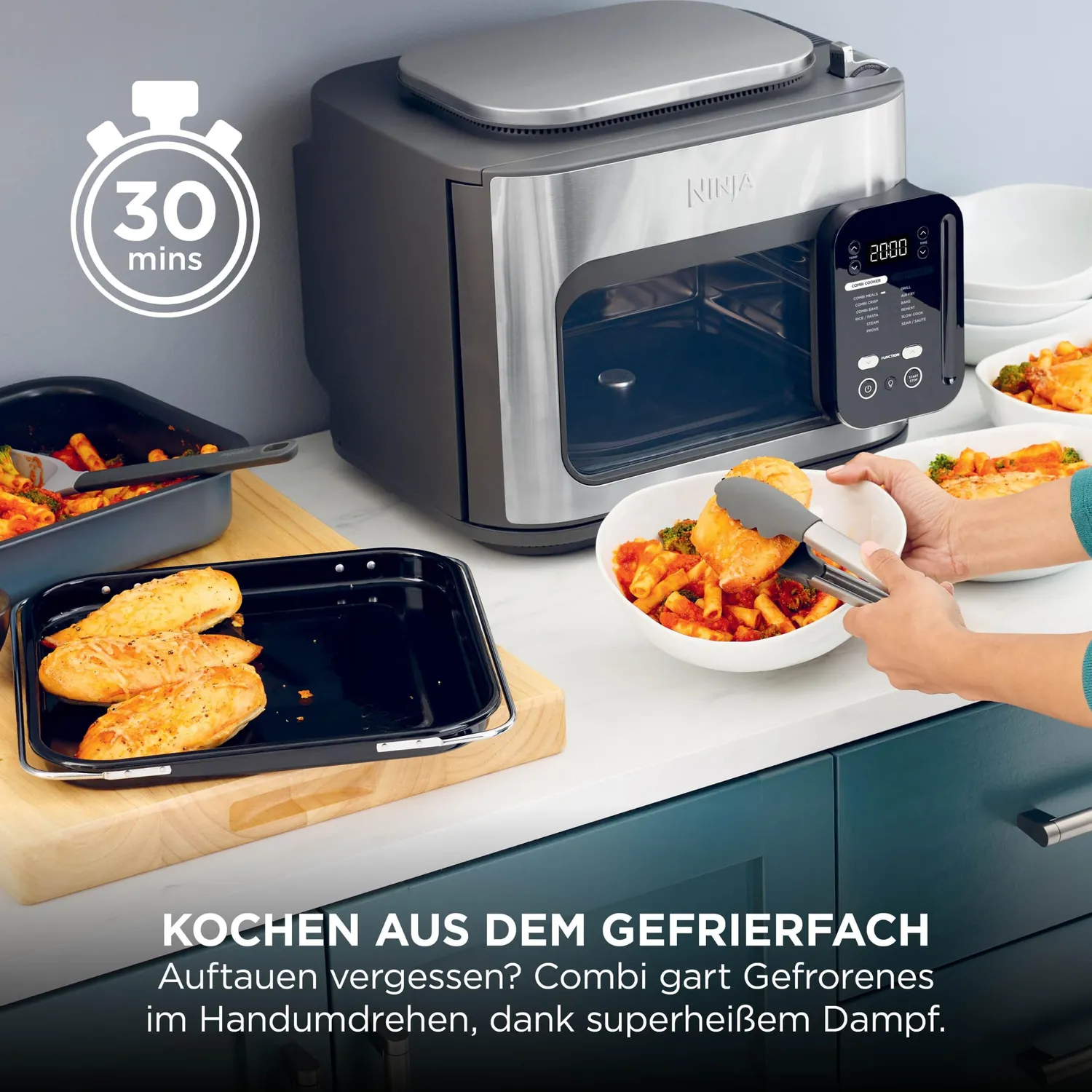Ninja Combi Multikocher 12-in-1 grau Heißluftfritteuse