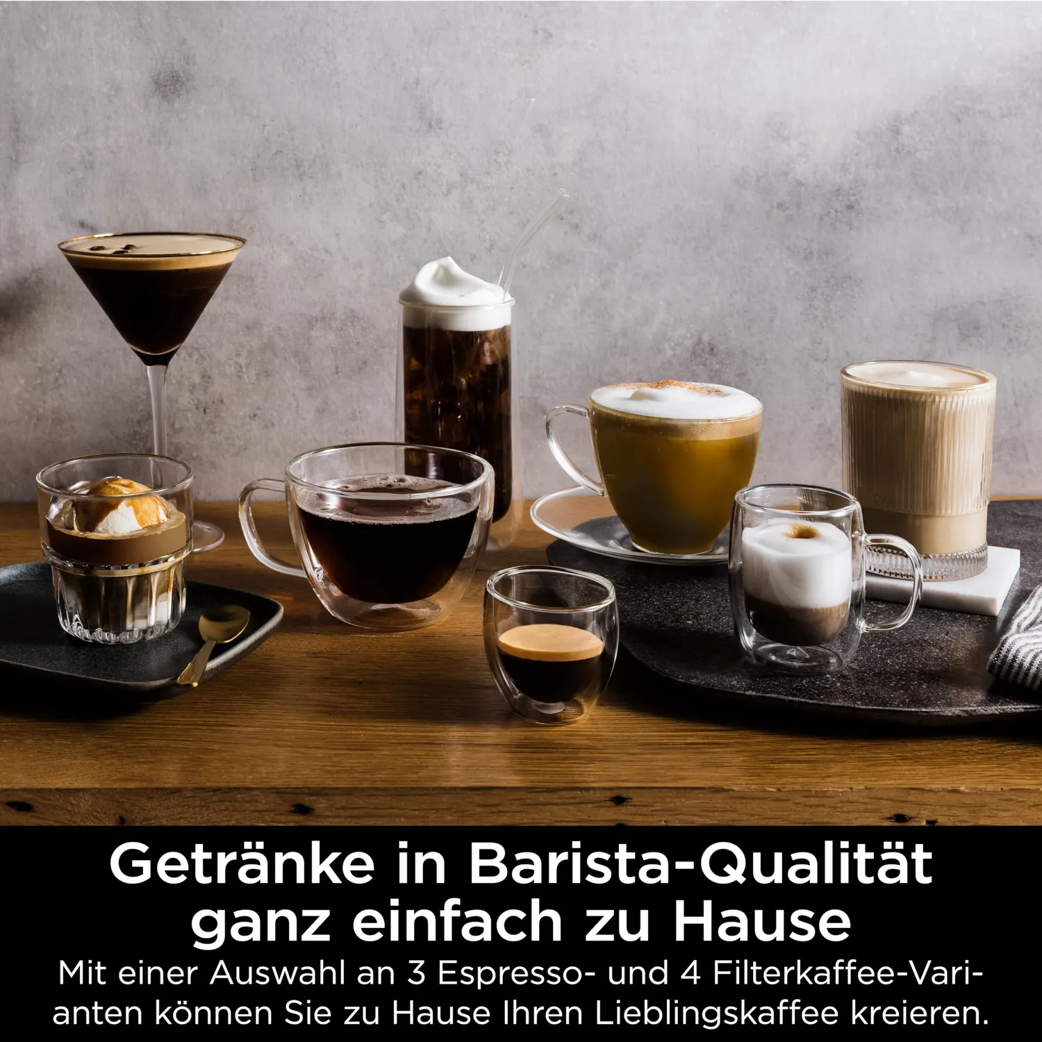 Ninja Luxe Premier 3-in-1 Espressomaschine Grau-Metall Mahlwerk