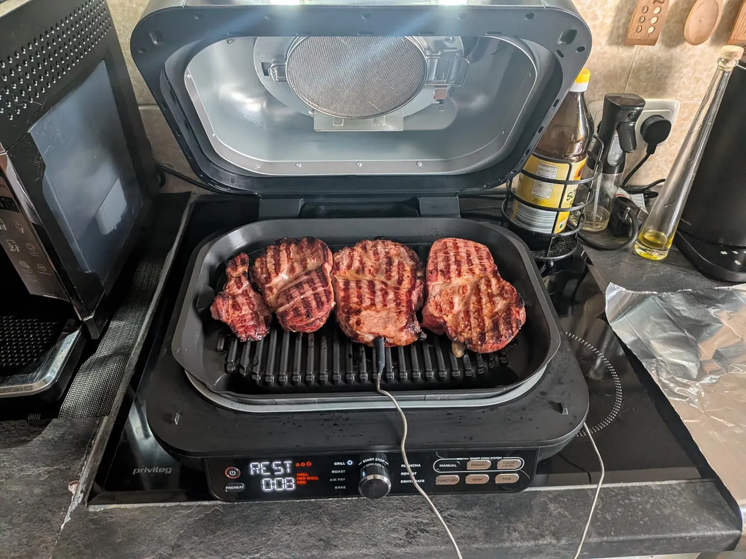 Ninja Foodi MAX PRO Grill Air Fryer 3,8L Silber-Schwarz