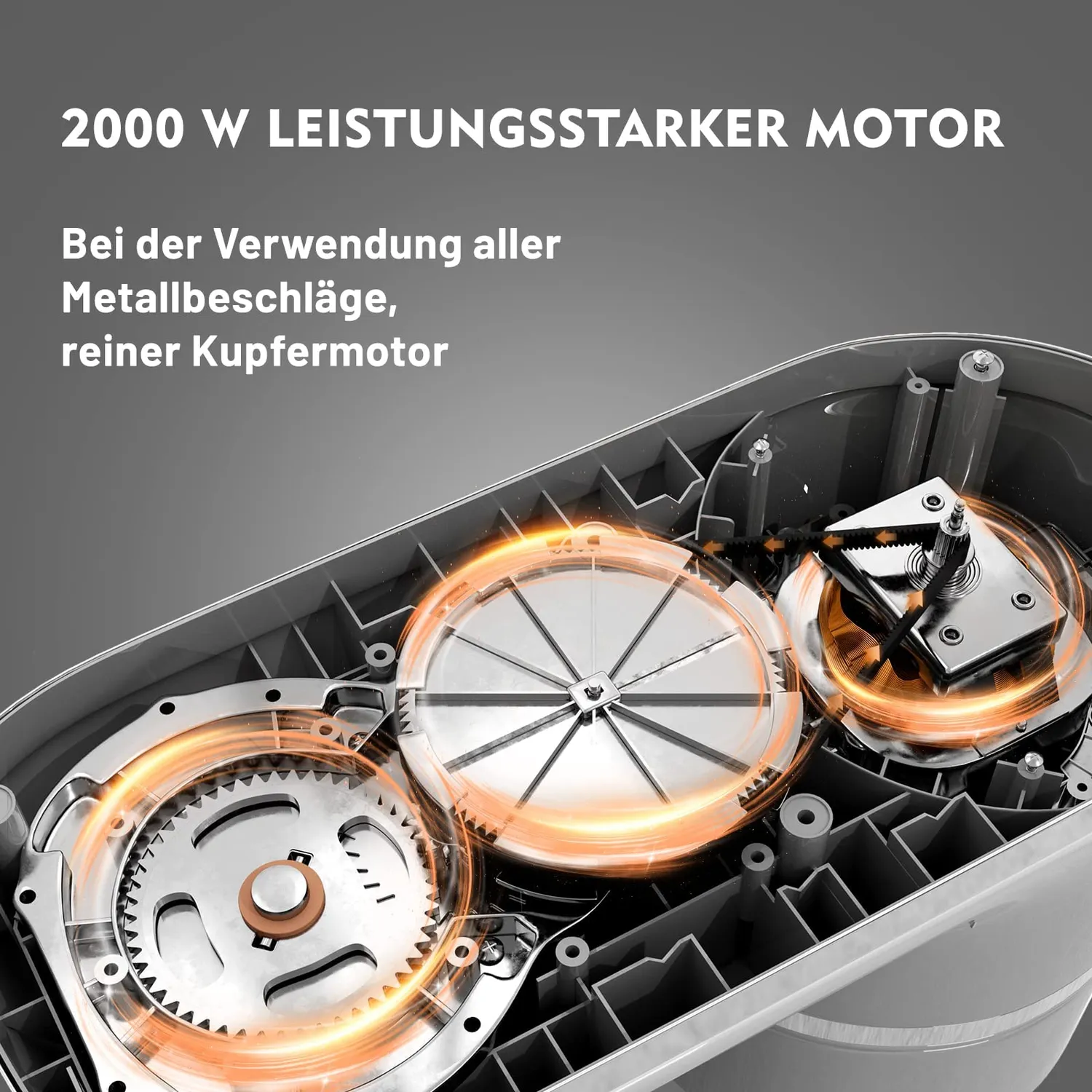 Homelux 626 Silver Küchenmaschine 10 L 2000 W