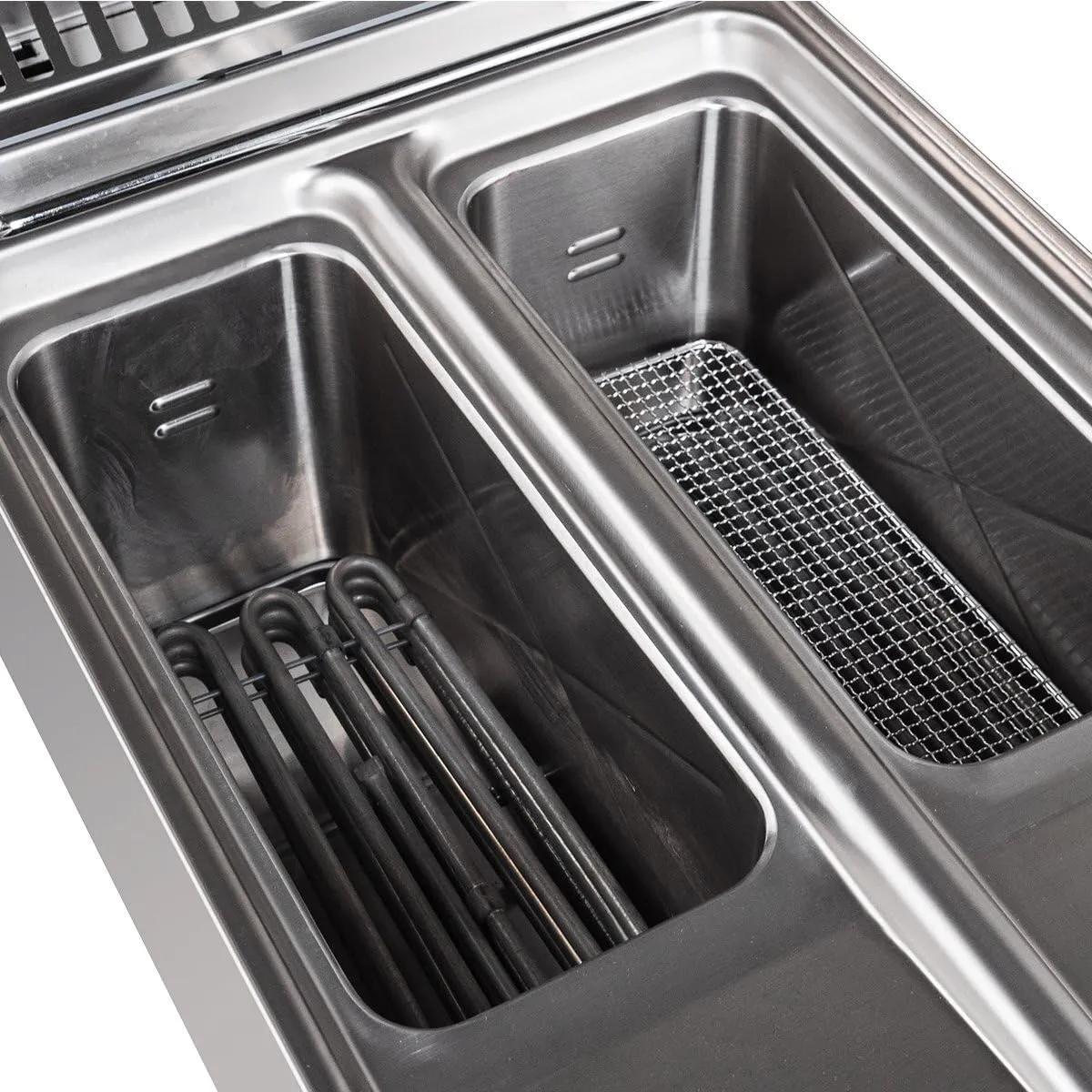 GastroHero Serie 77-40/70 Fritteuse 6+6L Tischgerät Edelstahl