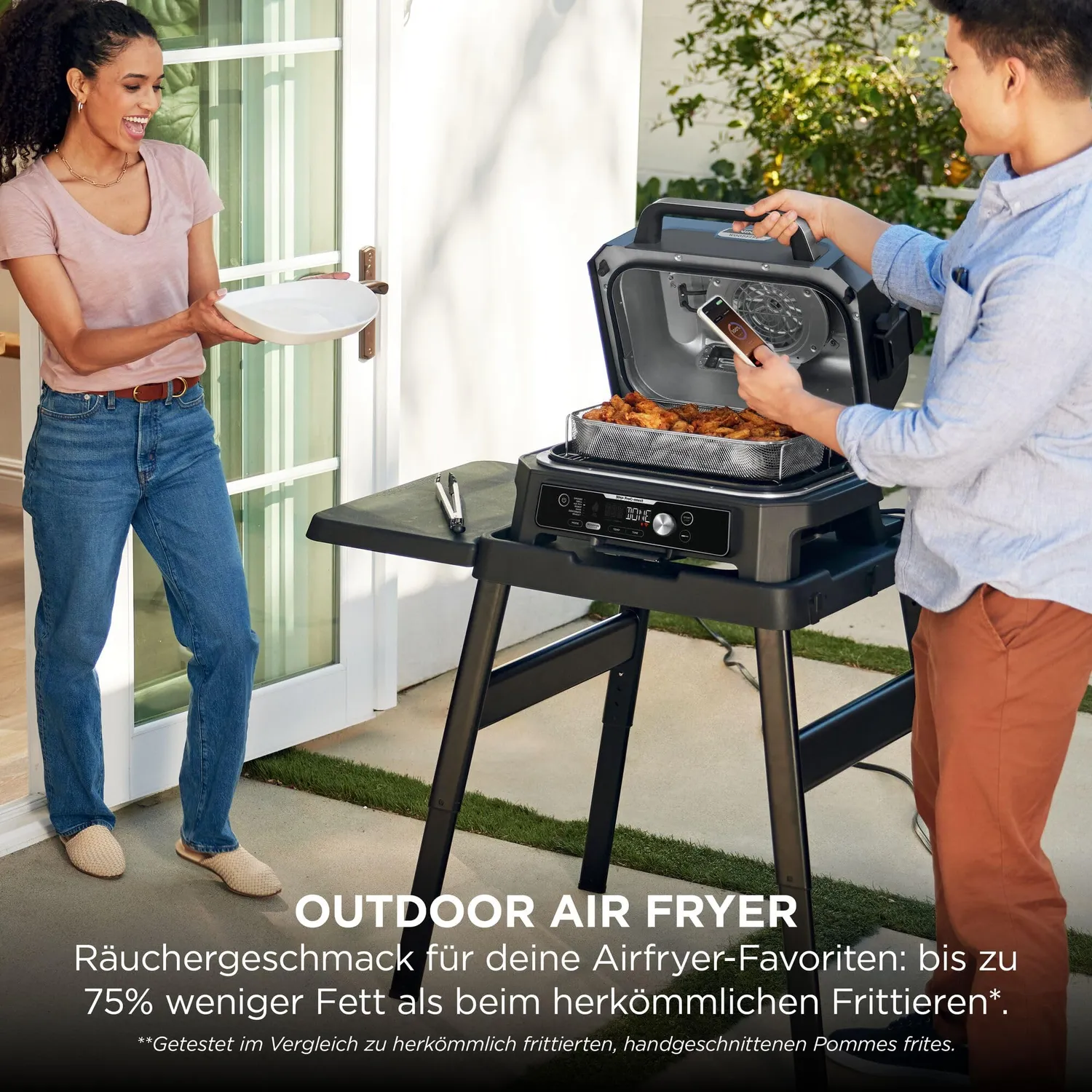 Ninja Woodfire Pro Connect XL BBQ Smoker-Grill Blau Schwarz